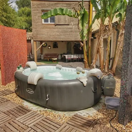 Le Jardin Suspendu Avec Piscine Et Jacuzzi Pour 15 Personnes 別荘 Vailhauquès